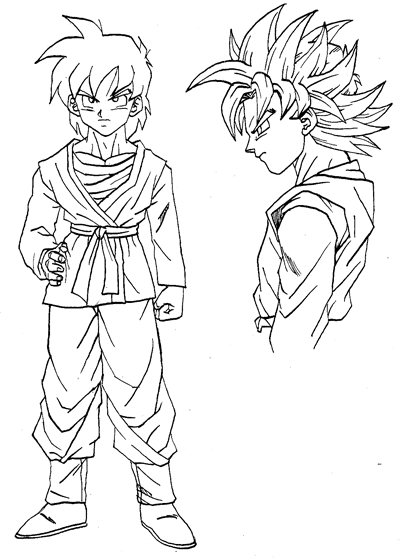 dragon ball z super saiyan goten. character in Super Saiyan