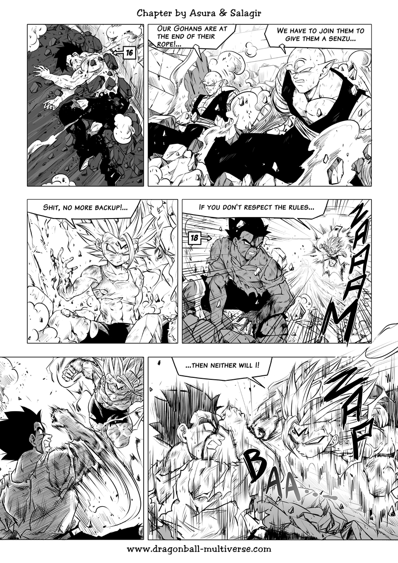 Dragon Ball Multiverse Chapters 54: Vegito's Daughter! Gohan Trains Bra!  SSJ Gotenks Vs Bra 